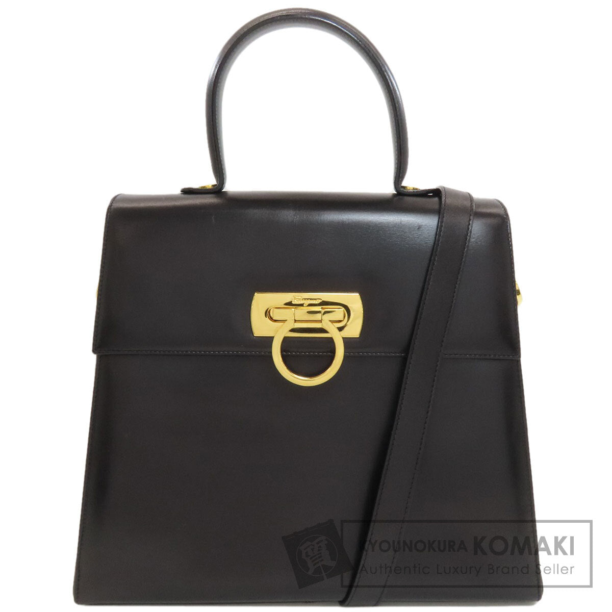 Salvatore Ferragamo Gancini 2WAY Handbag Leather Ladies [Used]