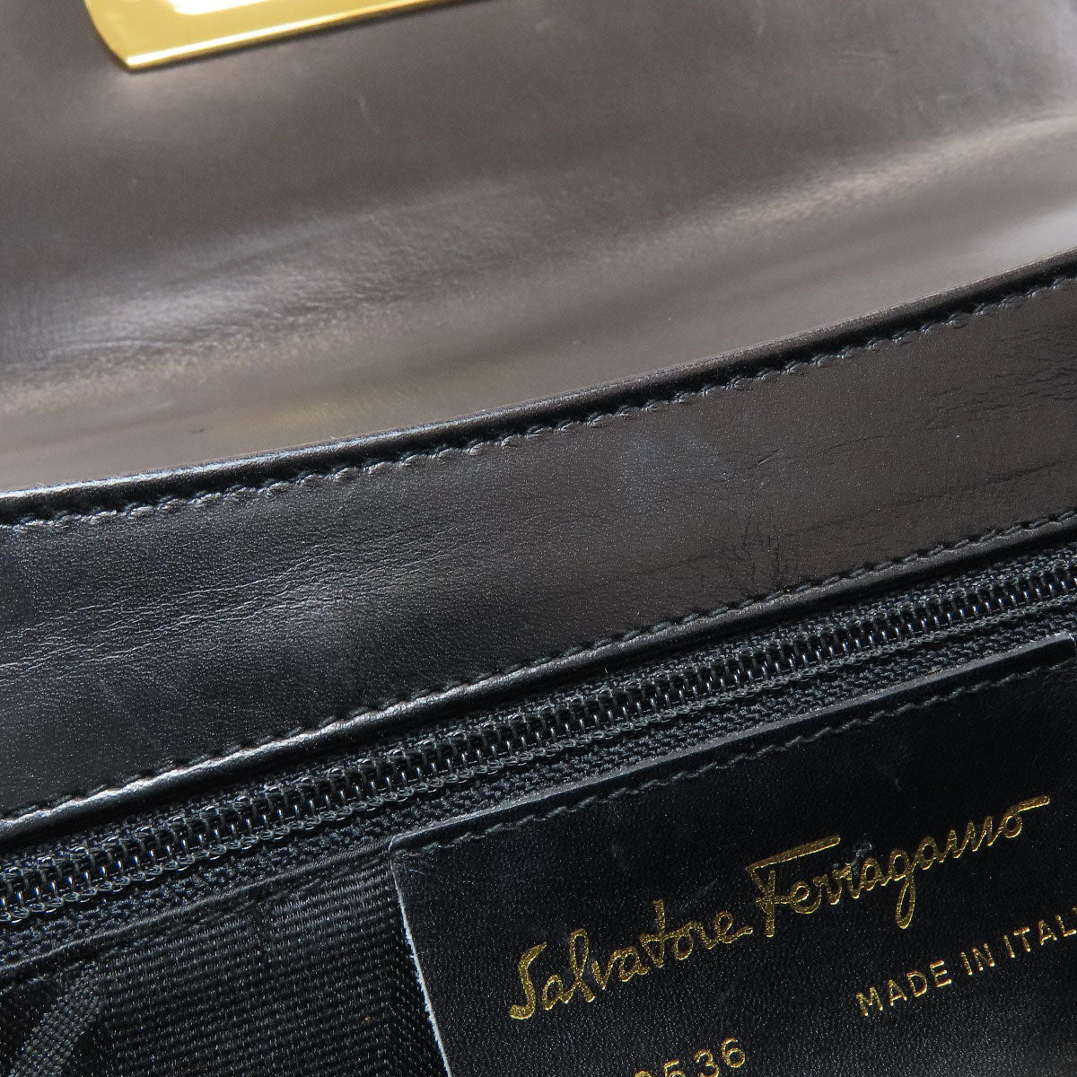 Salvatore Ferragamo Gancini 2WAY Handbag Leather Ladies [Used]