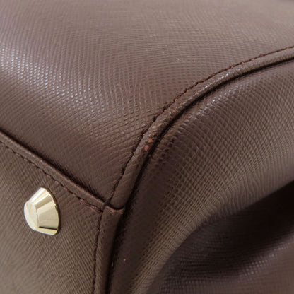 BURBERRY logo Handbag Leather Ladies [Used]
