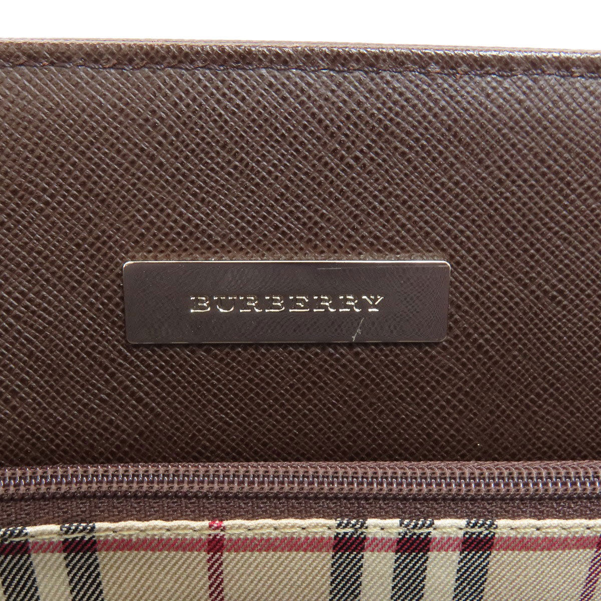 BURBERRY logo Handbag Leather Ladies [Used]