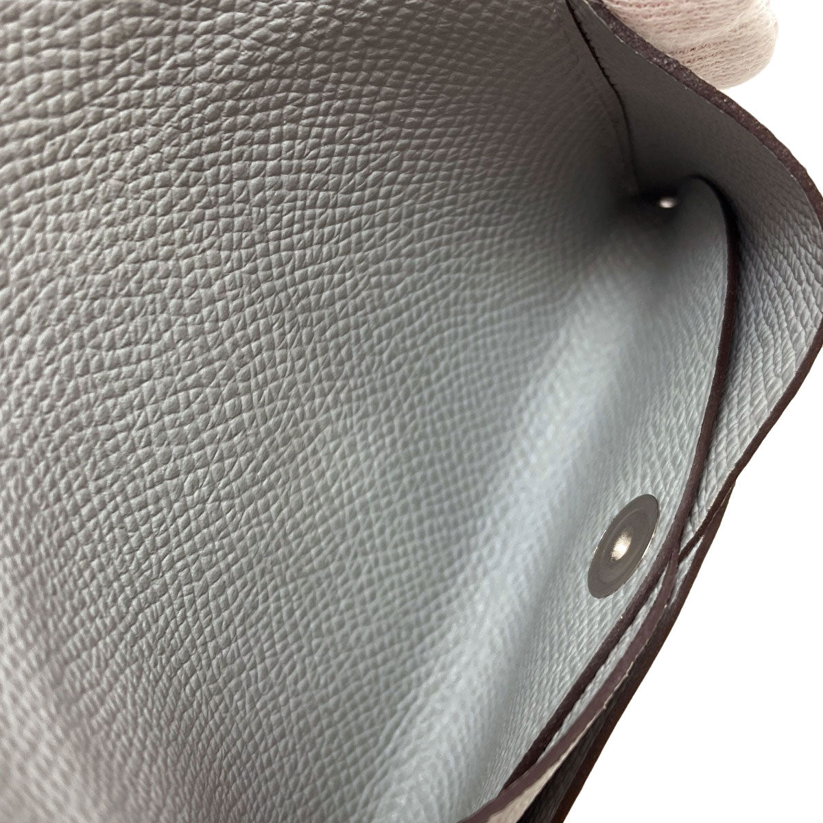 HERMES Kaldi Duo SilverHardware Card Case Epsom Ladies [Used]