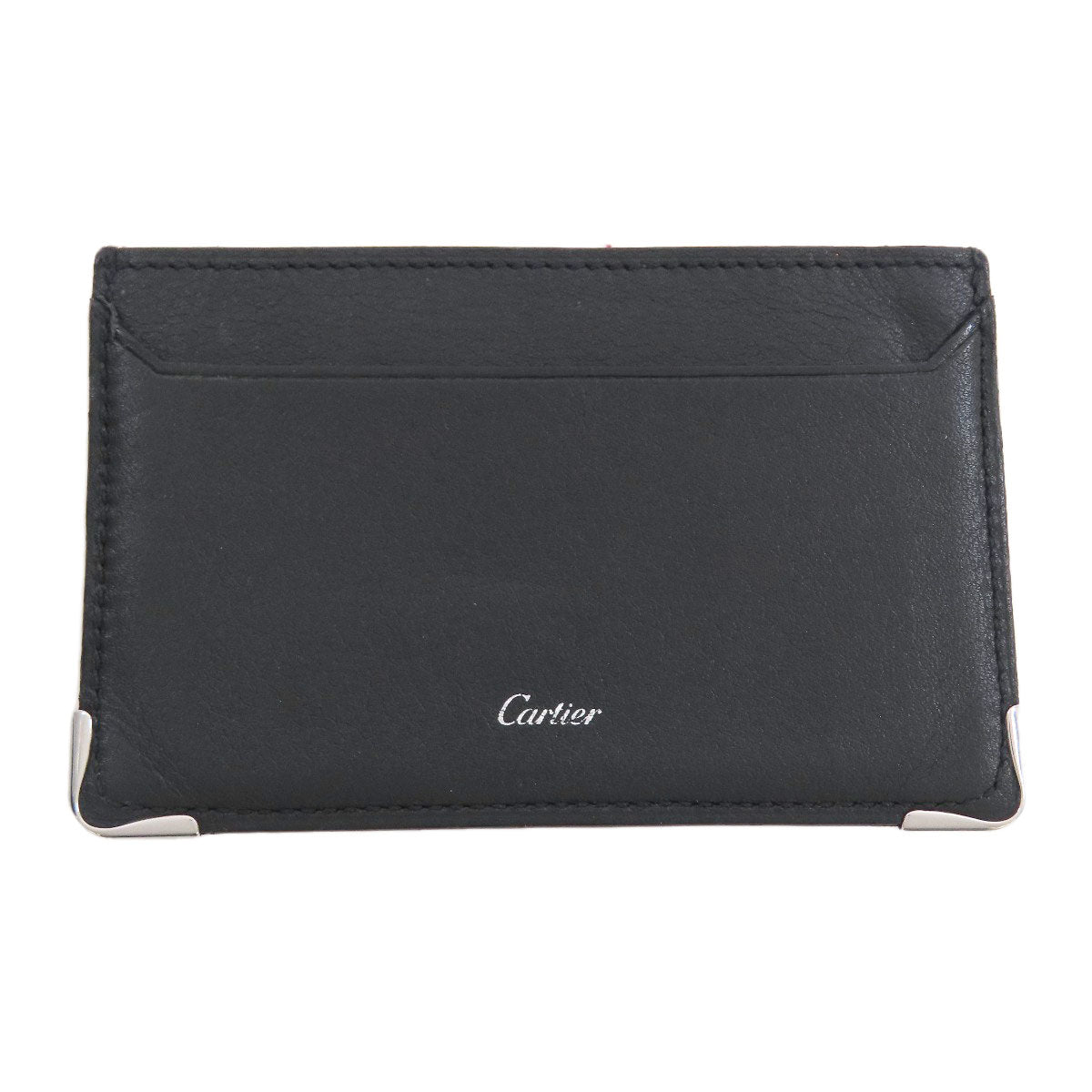 CARTIER must cardholder Card Case Leather Ladies [Used]