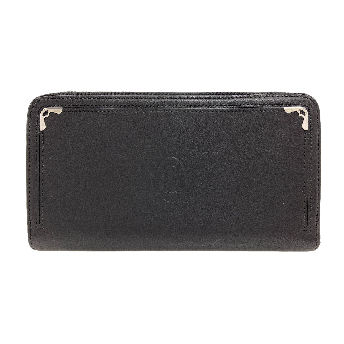 CARTIER Must de Cartier Long wallet (with coin pocket) Leather Ladies [Used]