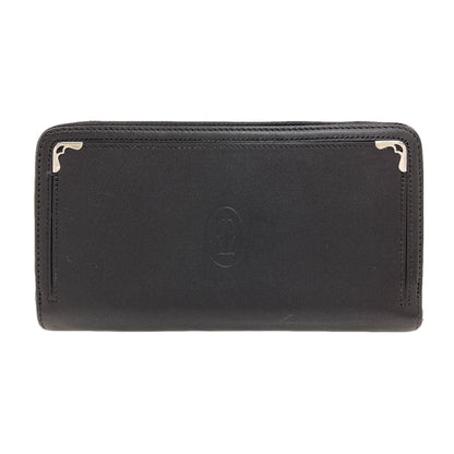 CARTIER Must de Cartier Long wallet (with coin pocket) Leather Ladies [Used]
