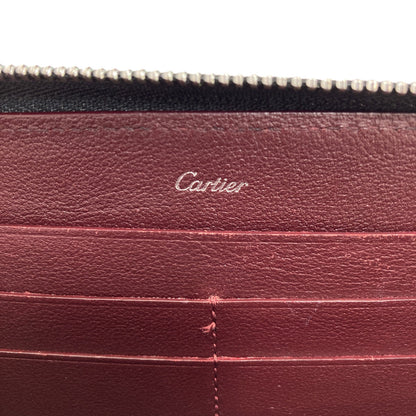 CARTIER Must de Cartier Long wallet (with coin pocket) Leather Ladies [Used]