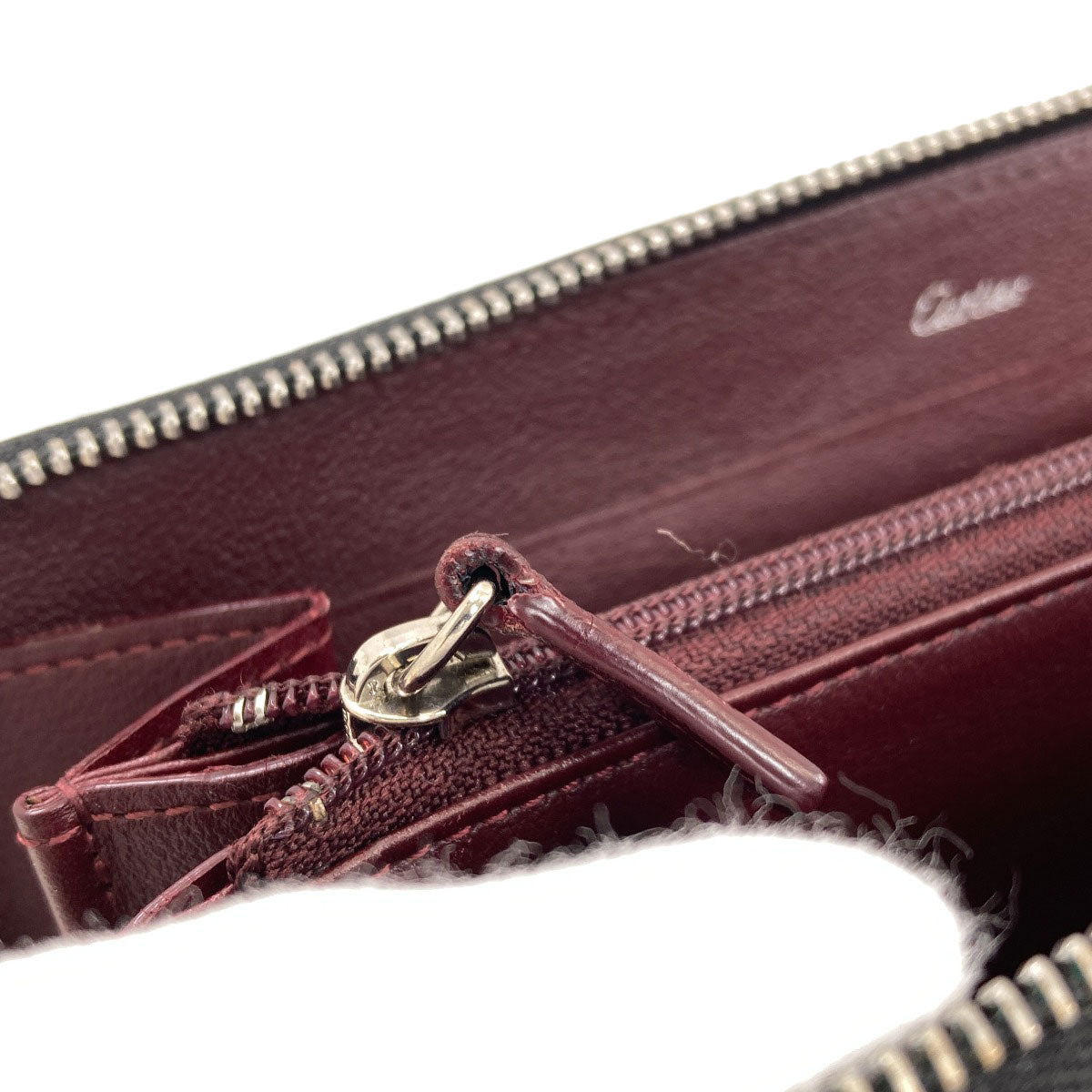 CARTIER Must de Cartier Long wallet (with coin pocket) Leather Ladies [Used]