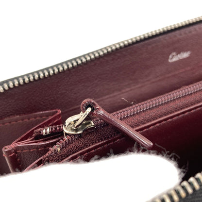 CARTIER Must de Cartier Long wallet (with coin pocket) Leather Ladies [Used]