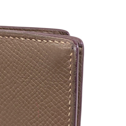 HERMES Bareness Free SilverHardware Long wallet (with coin pocket) Epsom Ladies [Used]
