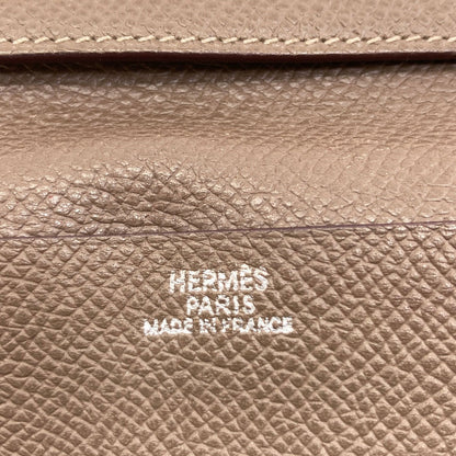 HERMES Bareness Free SilverHardware Long wallet (with coin pocket) Epsom Ladies [Used]