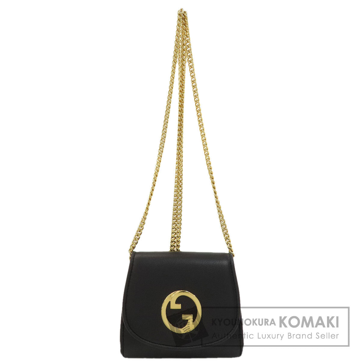 GUCCI 725219 Rondy Medium Chain Wallet with Interlocking G Shoulder Bag Calf Ladies [Used]