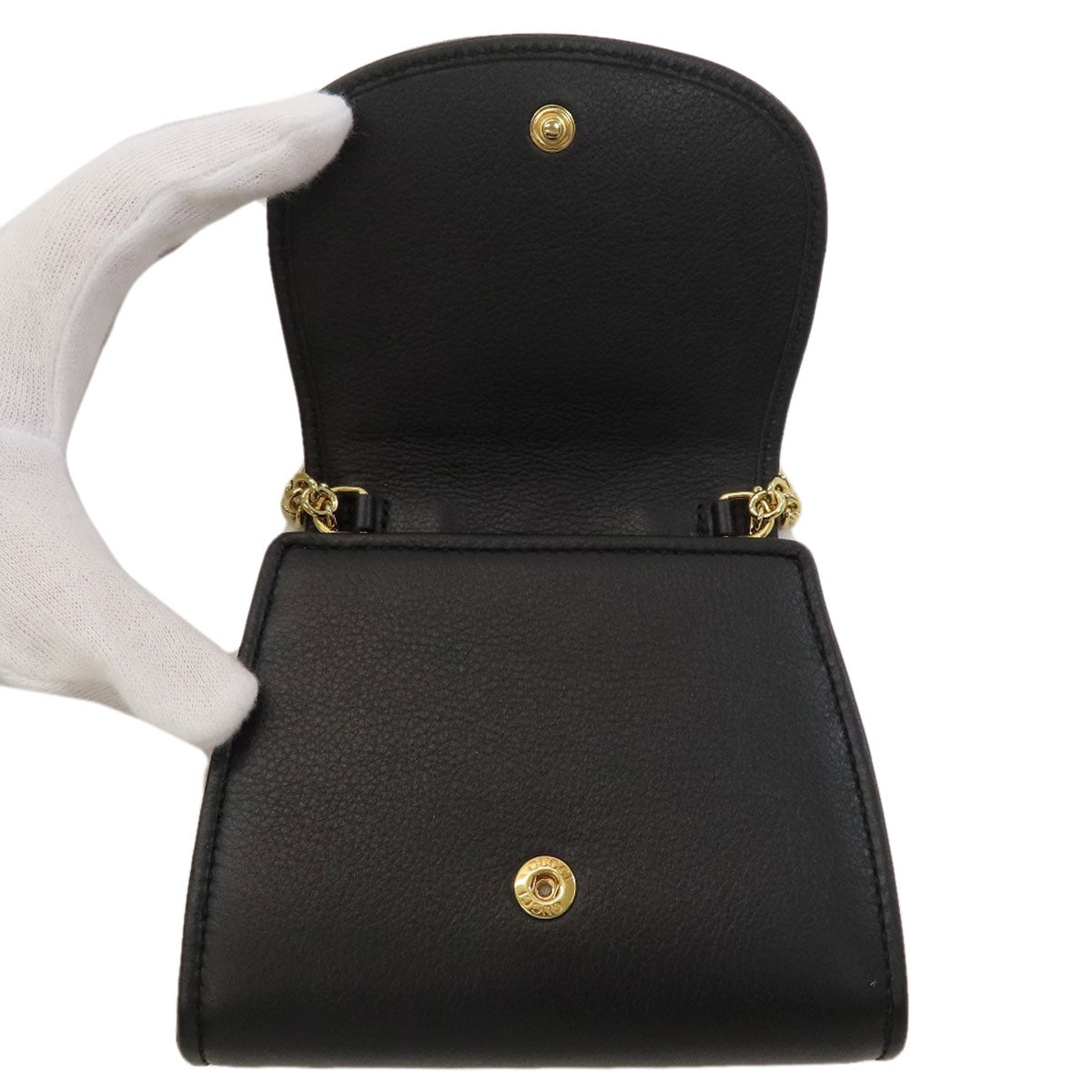 GUCCI 725219 Rondy Medium Chain Wallet with Interlocking G Shoulder Bag Calf Ladies [Used]