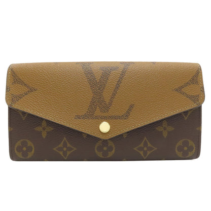 LOUIS VUITTON M80726 Portefeiulle Â· Sarah Long wallet (with coin pocket) Monogram reverse Ladies [Used]