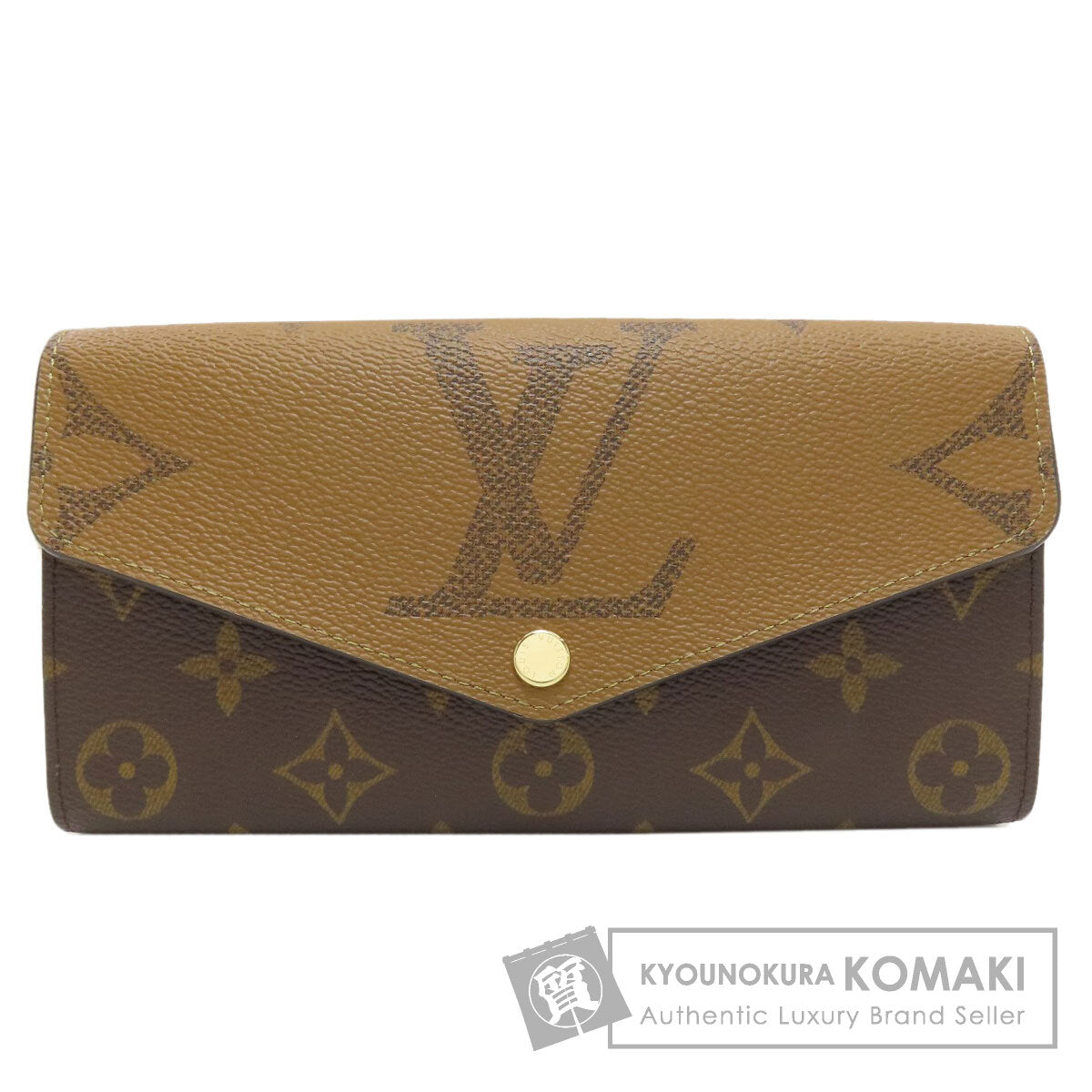 LOUIS VUITTON M80726 Portefeiulle Â· Sarah Long wallet (with coin pocket) Monogram reverse Ladies [Used]