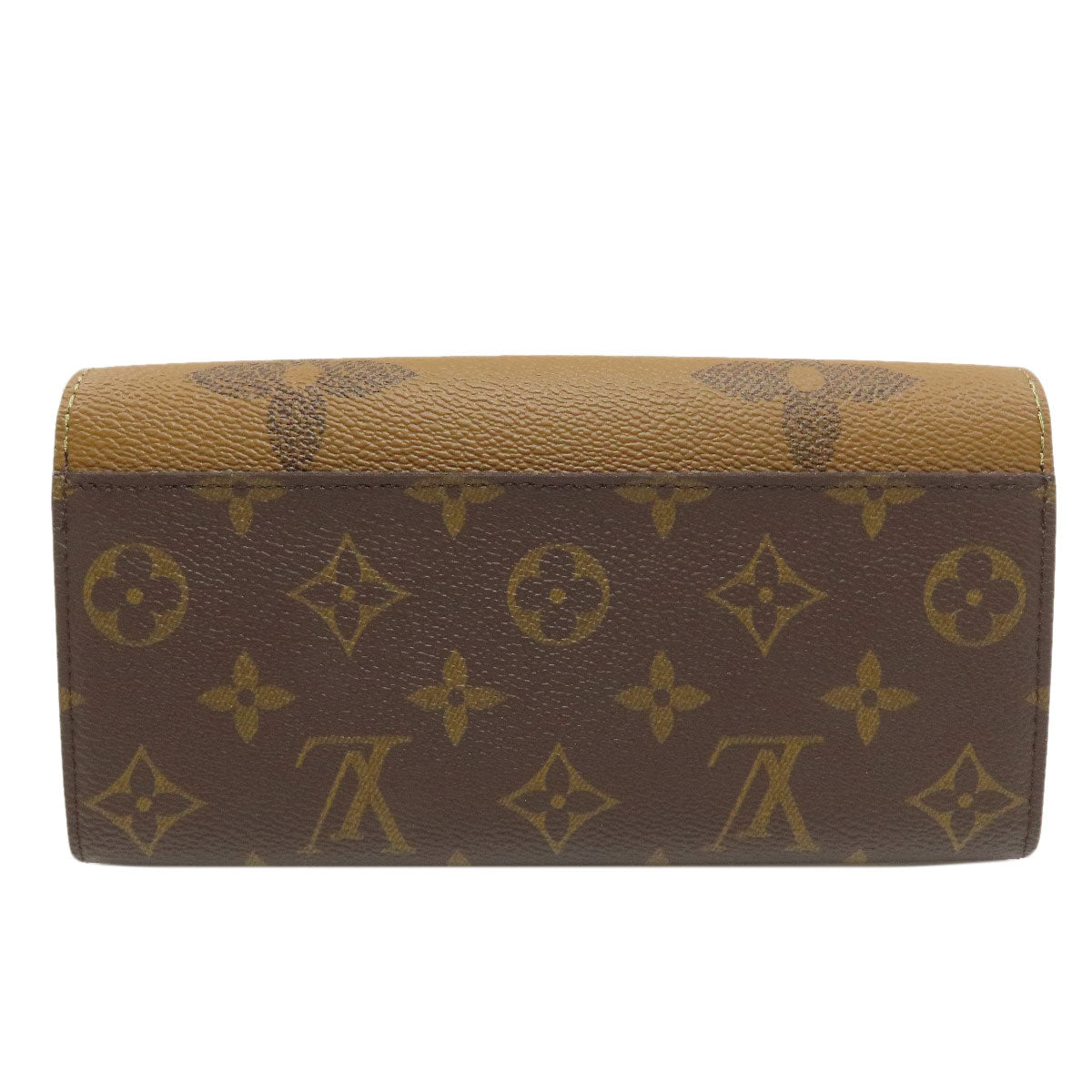 LOUIS VUITTON M80726 Portefeiulle Â· Sarah Long wallet (with coin pocket) Monogram reverse Ladies [Used]