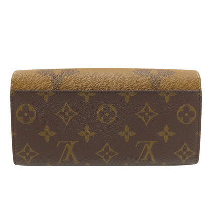 LOUIS VUITTON M80726 Portefeiulle Â· Sarah Long wallet (with coin pocket) Monogram reverse Ladies [Used]