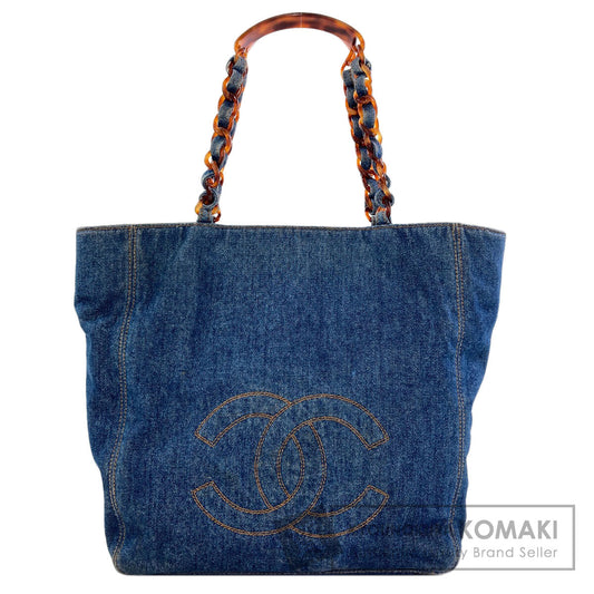 CHANEL COCO Mark Tote Bag Denim Ladies [Used]