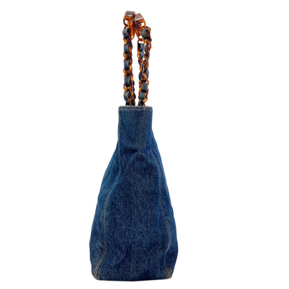 CHANEL COCO Mark Tote Bag Denim Ladies [Used]
