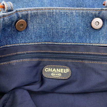 CHANEL COCO Mark Tote Bag Denim Ladies [Used]