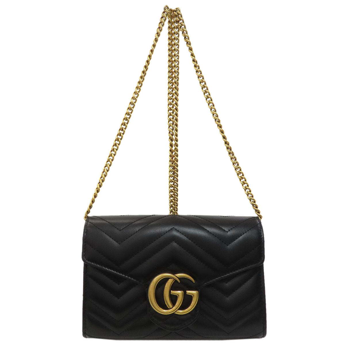 GUCCI 474575 Chain wallet GG Marmont Shoulder Bag Calf Ladies [Used]
