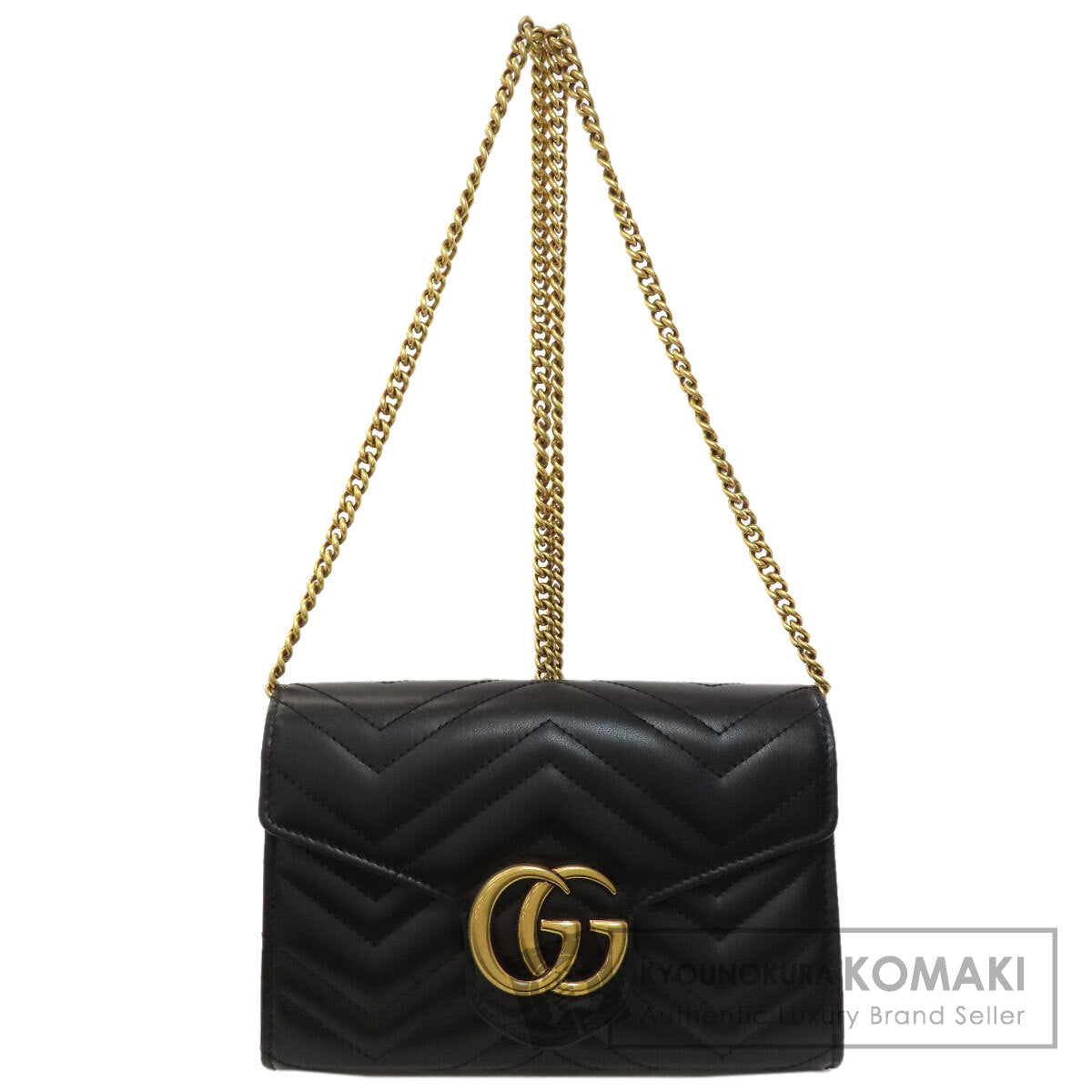 GUCCI 474575 Chain wallet GG Marmont Shoulder Bag Calf Ladies [Used]