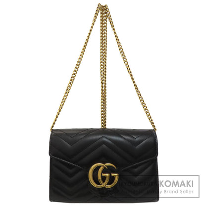 GUCCI 474575 Chain wallet GG Marmont Shoulder Bag Calf Ladies [Used]
