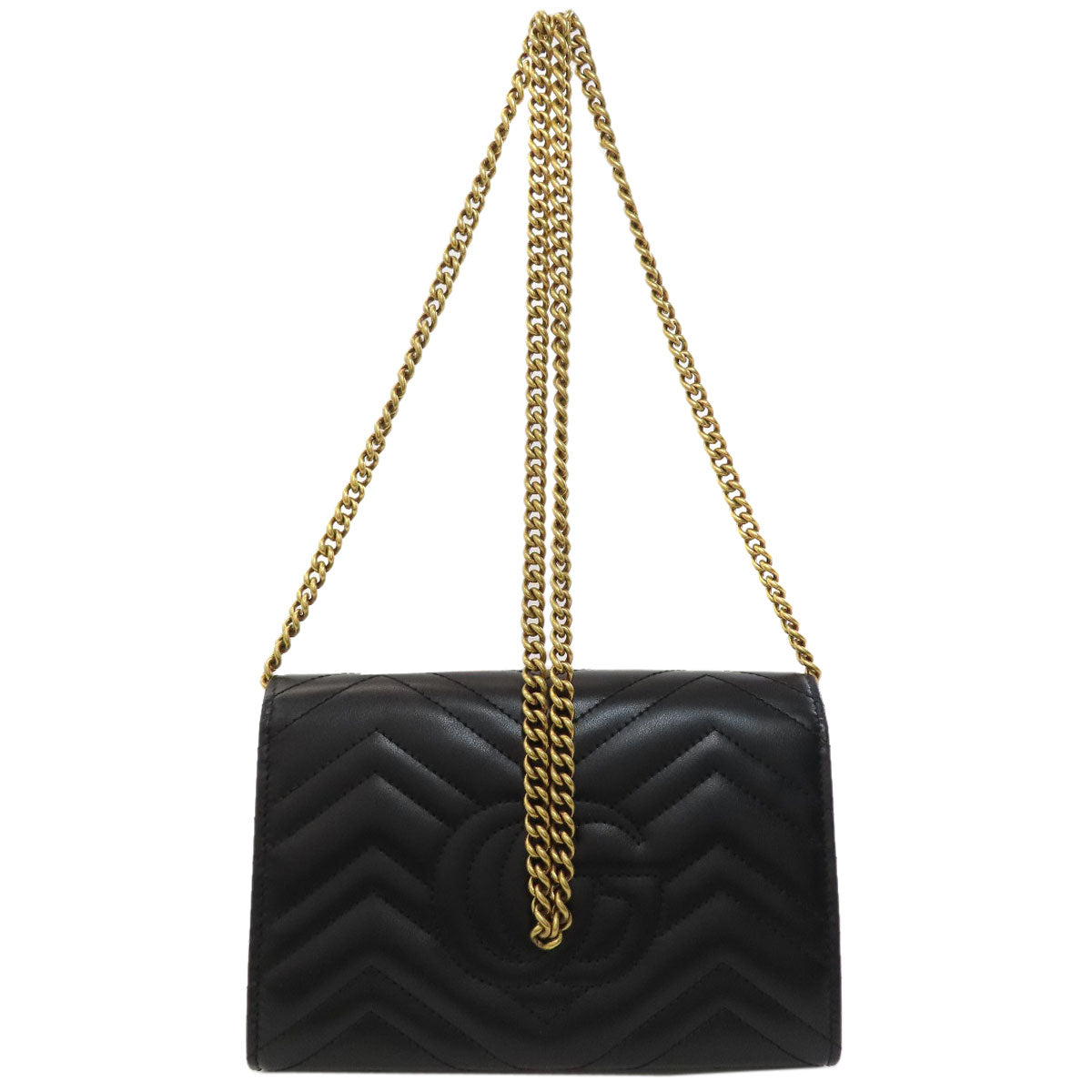 GUCCI 474575 Chain wallet GG Marmont Shoulder Bag Calf Ladies [Used]