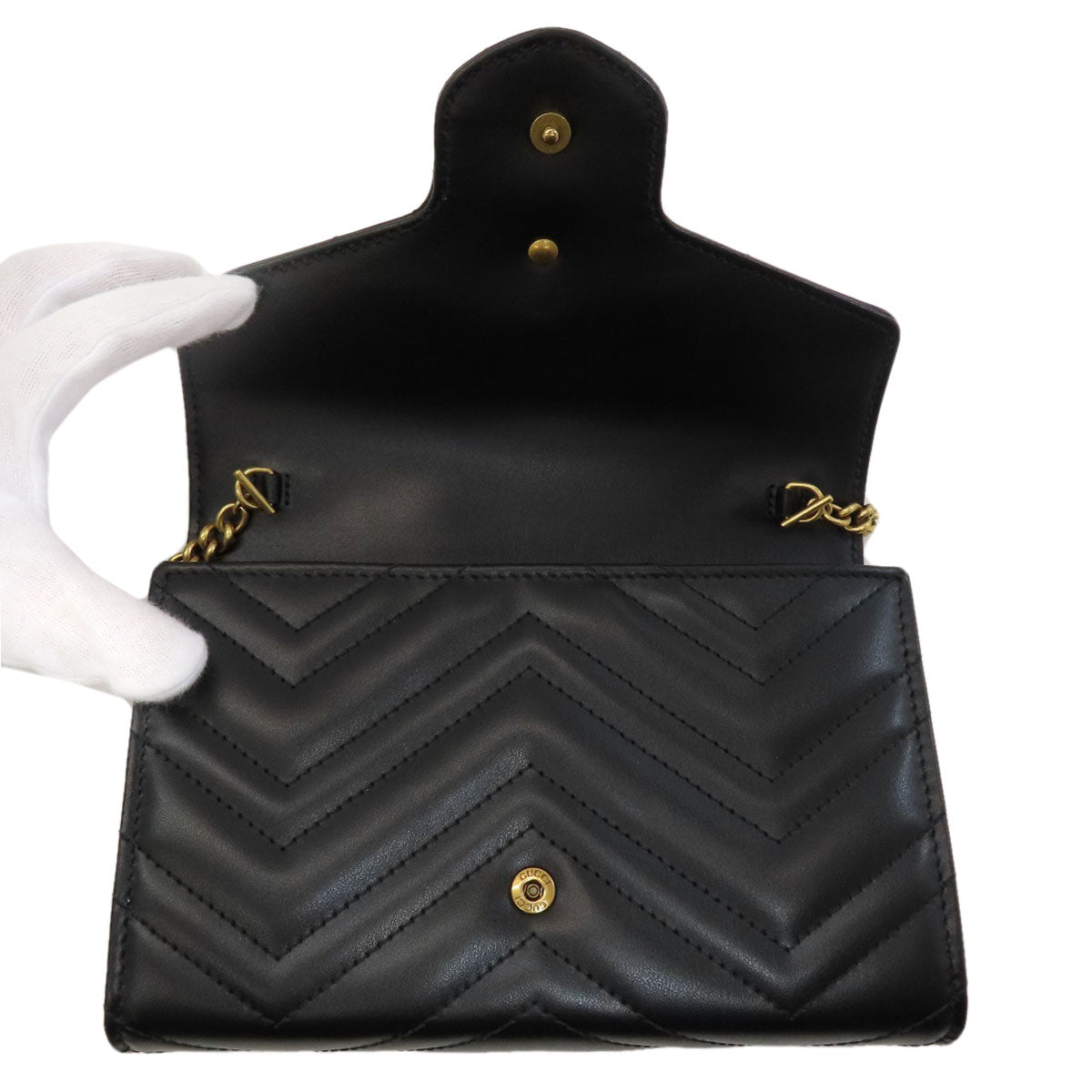 GUCCI 474575 Chain wallet GG Marmont Shoulder Bag Calf Ladies [Used]