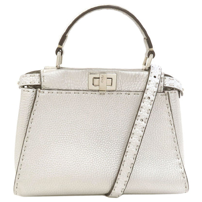 FENDI Peekaboo Mini Selleria 2WAY Handbag Calf Ladies [Used]