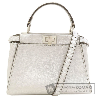 FENDI Peekaboo Mini Selleria 2WAY Handbag Calf Ladies [Used]