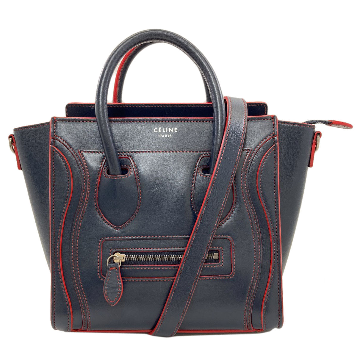 CELINE Luggage nano 2 WAY Handbag Calf Ladies [Used]