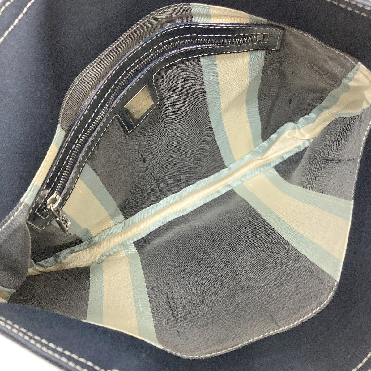 FENDI logo Tote Bag Canvas Ladies [Used]
