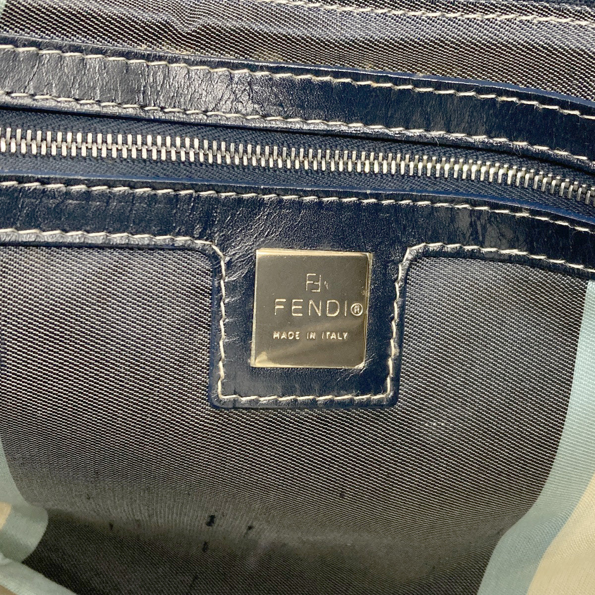 FENDI logo Tote Bag Canvas Ladies [Used]