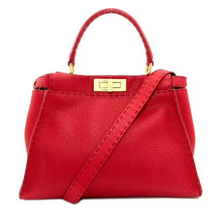 FENDI Peekaboo Celeria 2WAY Handbag Calf Ladies [Used]
