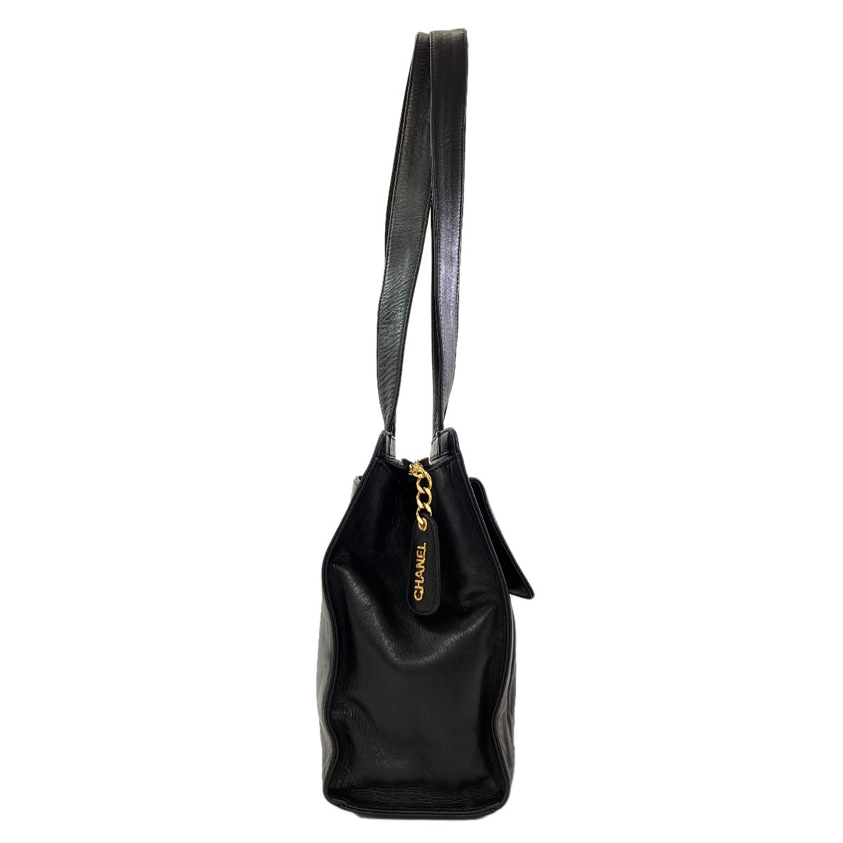 CHANEL COCO Mark GoldHardware Tote Bag Calf Ladies [Used]