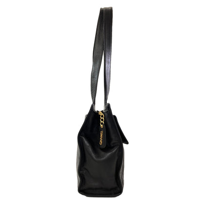 CHANEL COCO Mark GoldHardware Tote Bag Calf Ladies [Used]