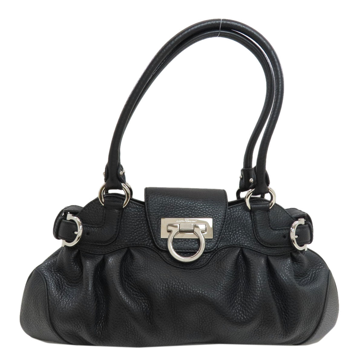 Salvatore Ferragamo GanciniHardware Handbag Leather Ladies [Used]