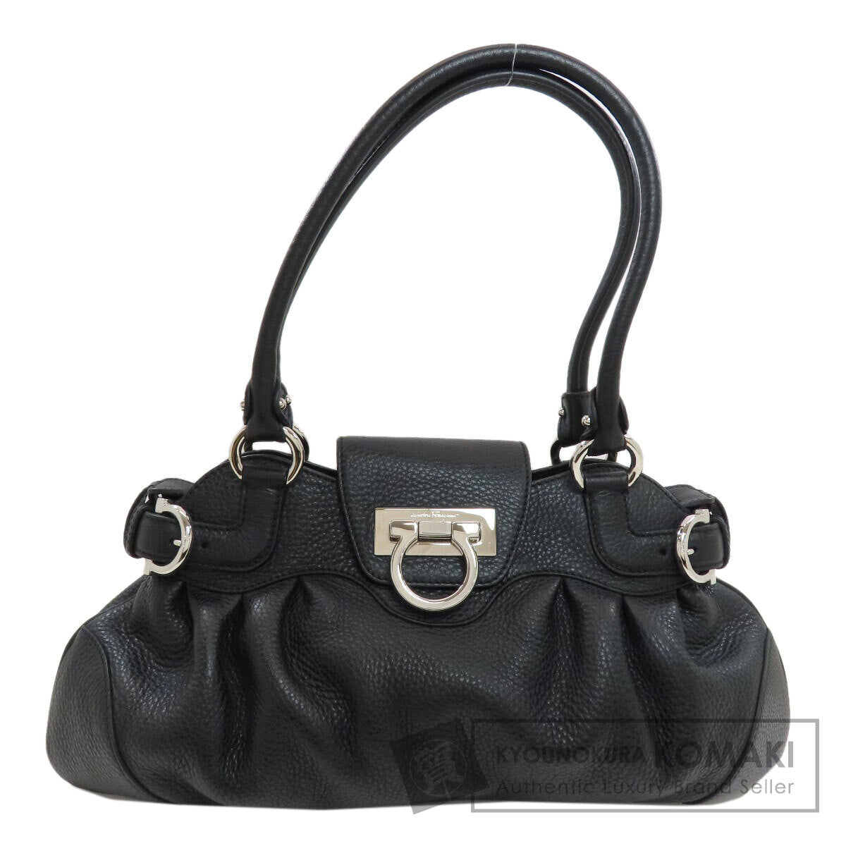 Salvatore Ferragamo GanciniHardware Handbag Leather Ladies [Used]