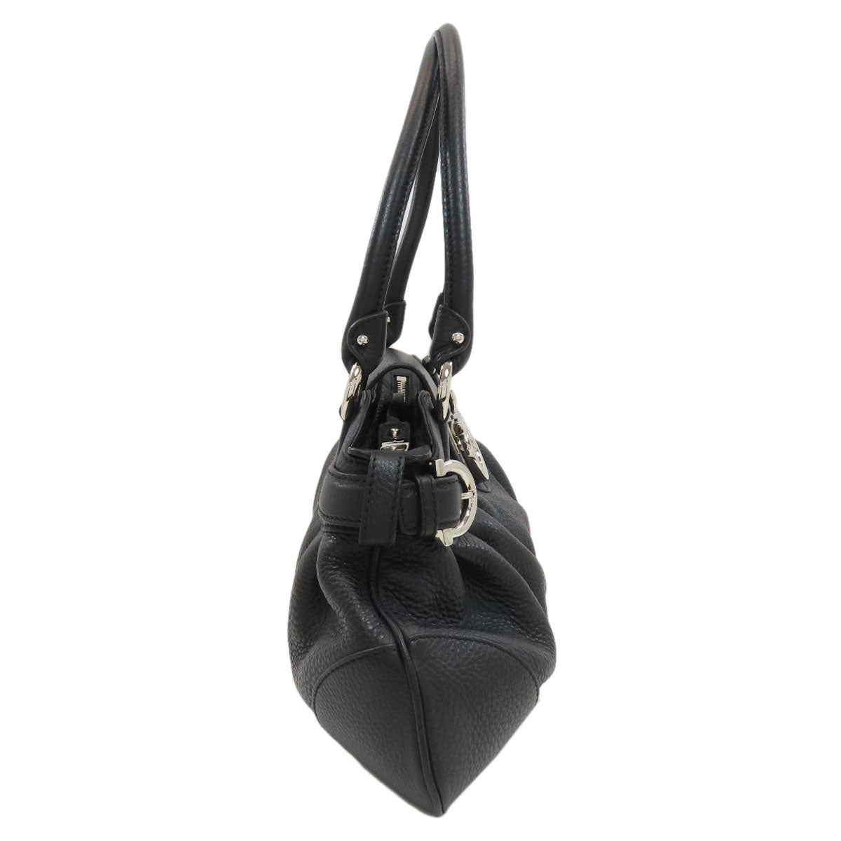 Salvatore Ferragamo GanciniHardware Handbag Leather Ladies [Used]
