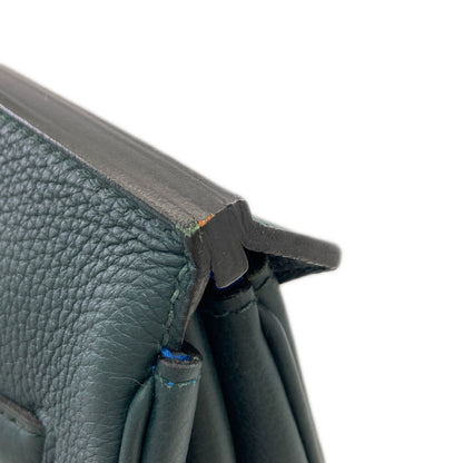 HERMES Birkin 40 Officer Vert Cypres SilverHardware Handbag Togo SwiftLadies [Used]