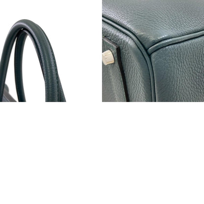 HERMES Birkin 40 Officer Vert Cypres SilverHardware Handbag Togo SwiftLadies [Used]