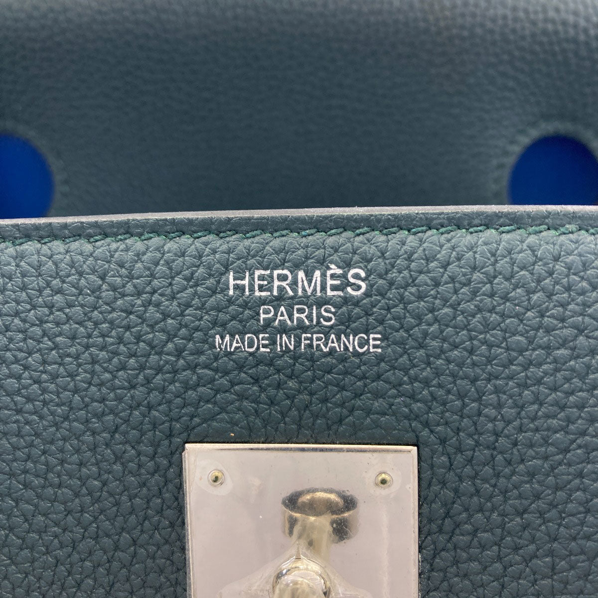 HERMES Birkin 40 Officer Vert Cypres SilverHardware Handbag Togo SwiftLadies [Used]
