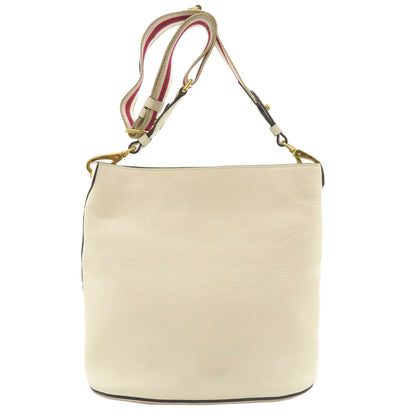 PRADA Long Shoulder Bucket Bag Embossed Shoulder Bag Calf Ladies [Used]