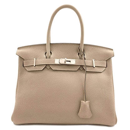 HERMES Birkin 30 Tourtière Gray SilverHardware Handbag Taurillon Clemence Ladies [Used]
