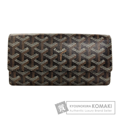 GOYARD Herringbone pattern Long wallet (with coin pocket) Coating canvas Ladies [Used]