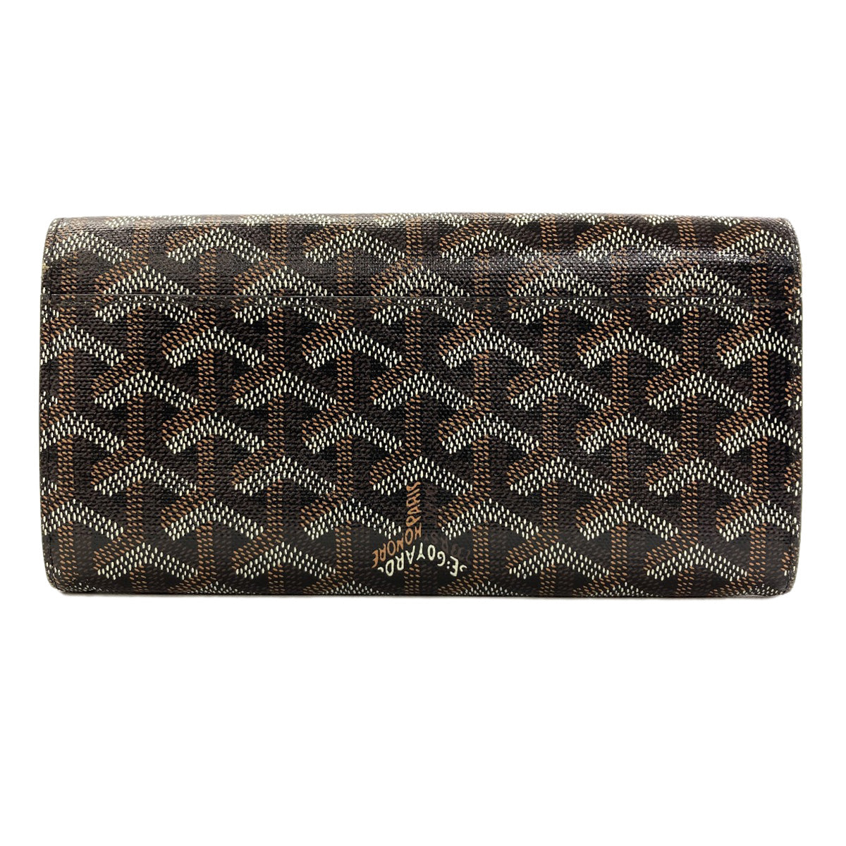 GOYARD Herringbone pattern Long wallet (with coin pocket) Coating canvas Ladies [Used]