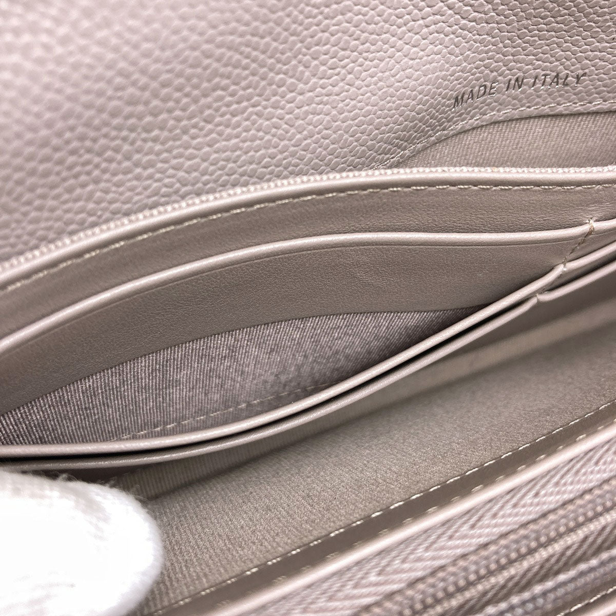 CHANEL Matelasse Classic Long SilverHardware Long wallet (with coin pocket) Grained Calfskin Skin Ladies [Used]