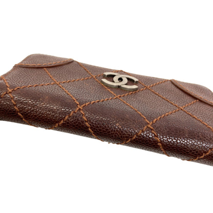 CHANEL COCO Mark SilverHardware Card Case Caviar skin Ladies [Used]