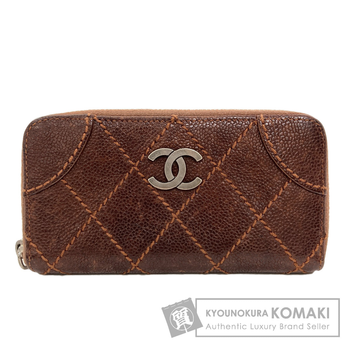 CHANEL COCO Mark SilverHardware Card Case Caviar skin Ladies [Used]