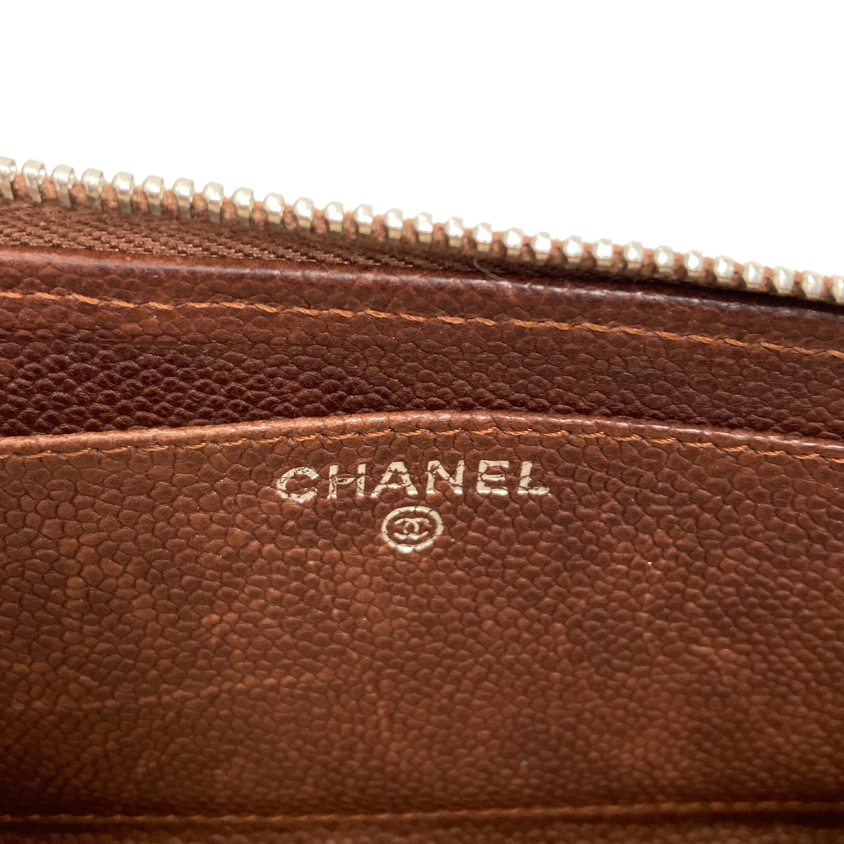 CHANEL COCO Mark SilverHardware Card Case Caviar skin Ladies [Used]