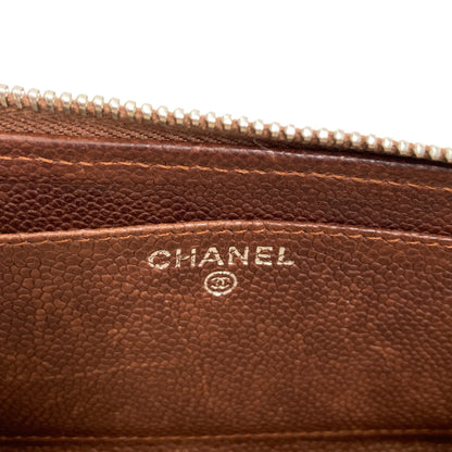 CHANEL COCO Mark SilverHardware Card Case Caviar skin Ladies [Used]